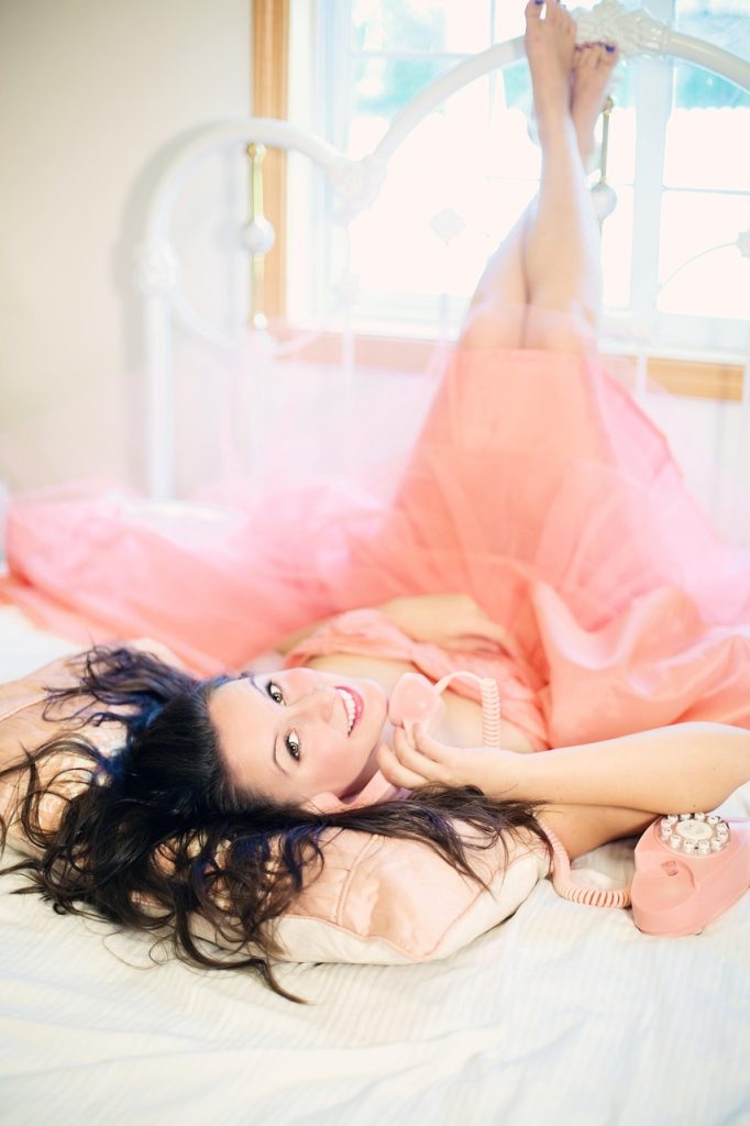 woman, lying down, on the phone, telephone, hairstyle, pink dress, on the bed, bedroom, bedsheets, girl, happy, pink telephone, vintage, woman on phone, telephone, telephone, telephone, pink dress, pink dress, pink dress, bedroom, bedroom, girl, vintage, vintage, vintage, vintage, vintage